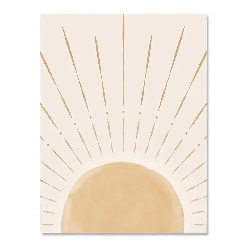 Beige Gold Triptych Posters