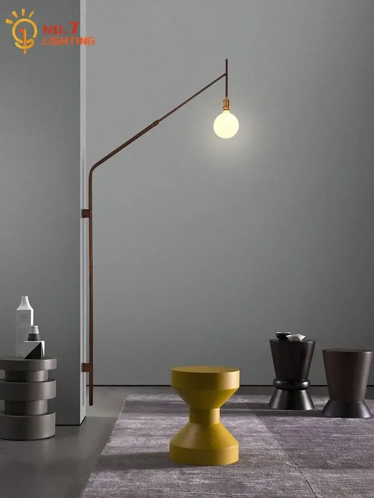 Red Gold Swing Arm Lamp