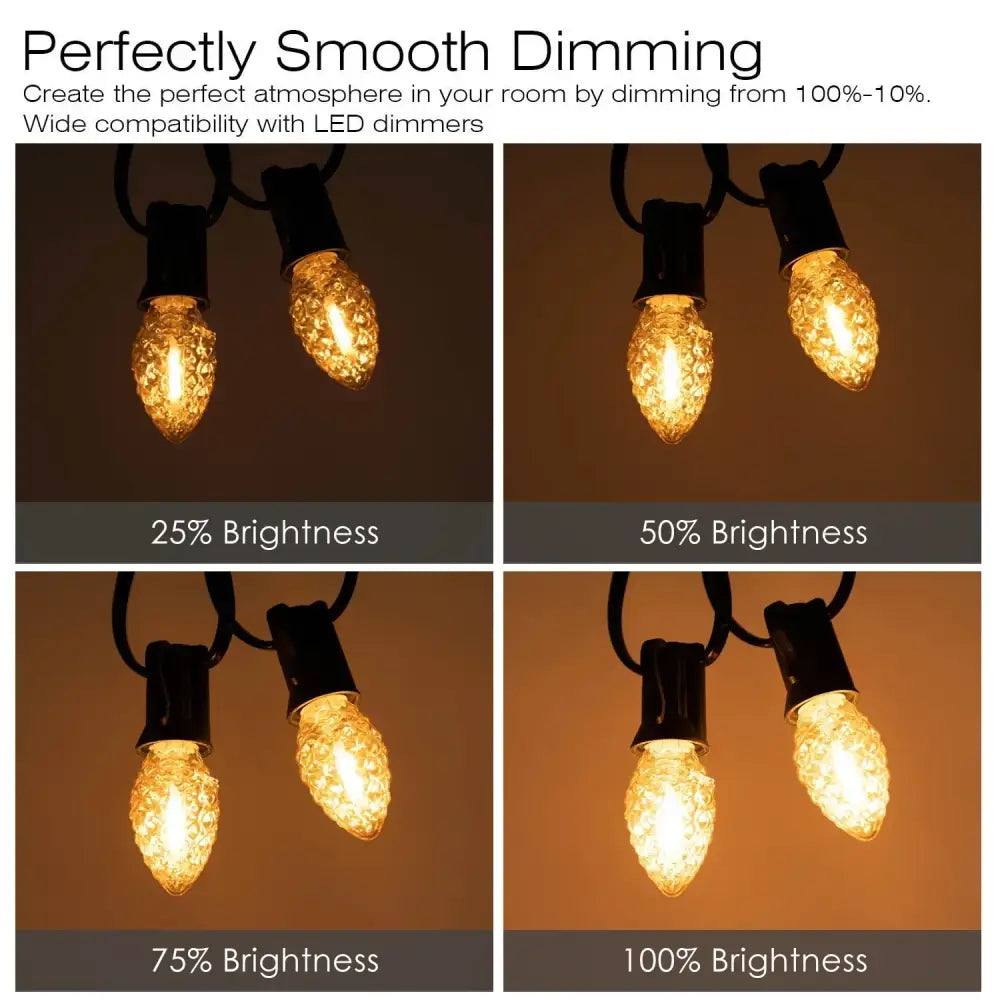 Amber LED Chandelier Bulbs