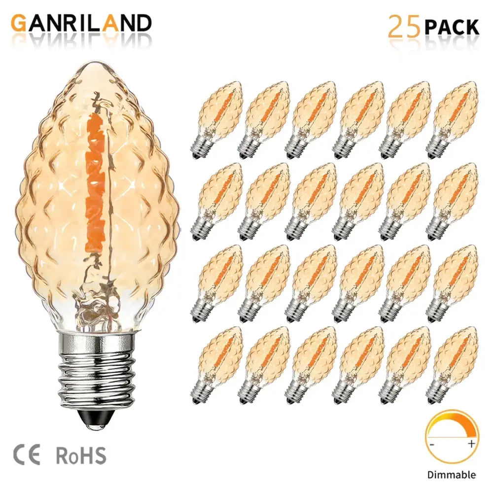 Amber LED Chandelier Bulbs