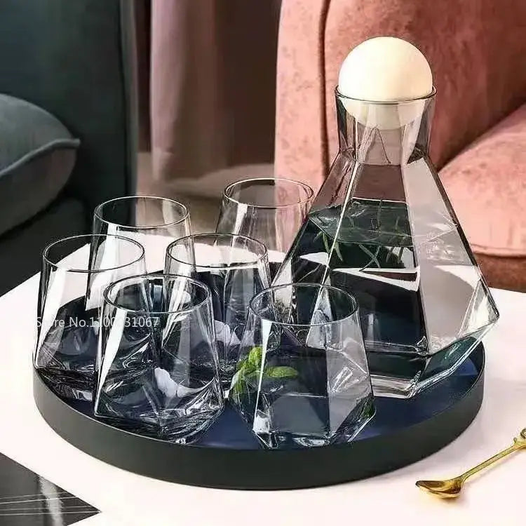 Crystal Glass Pitcher Set