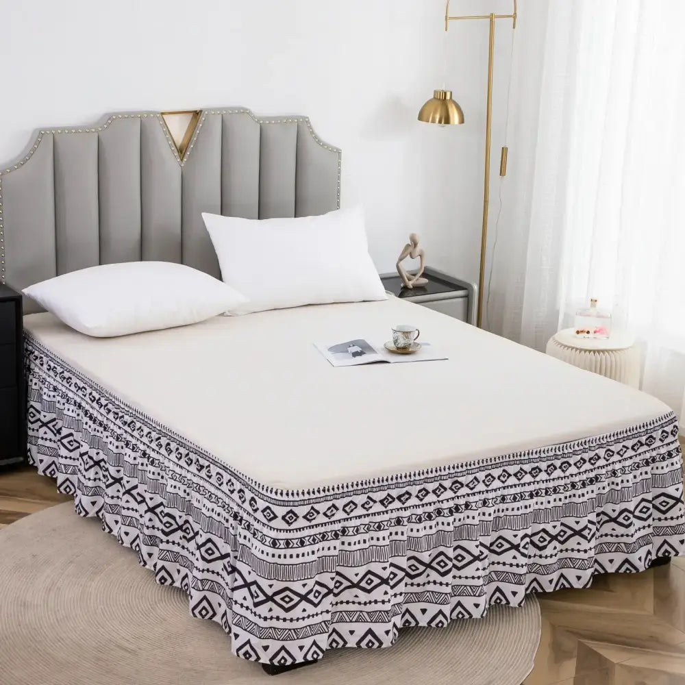 Black Lattice Bed Skirt