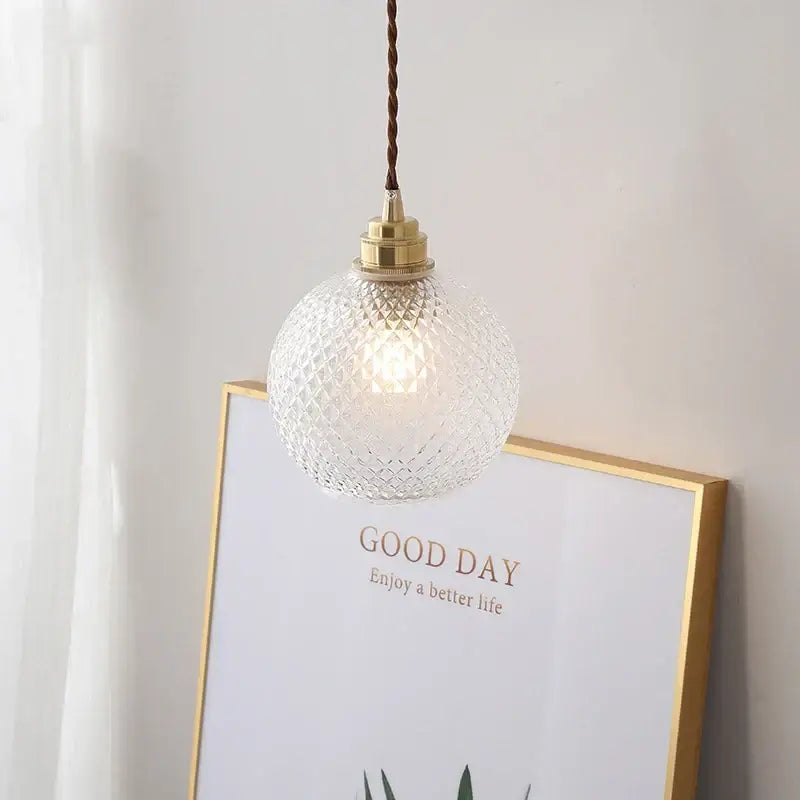 Glass Diamond Pendant Light