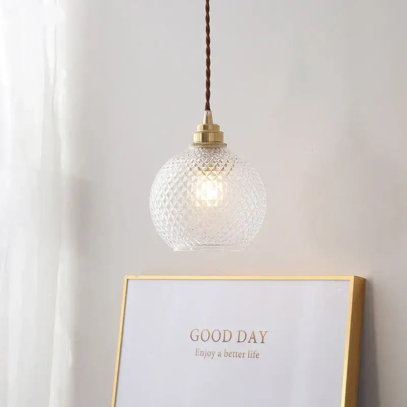 Glass Diamond Pendant Light