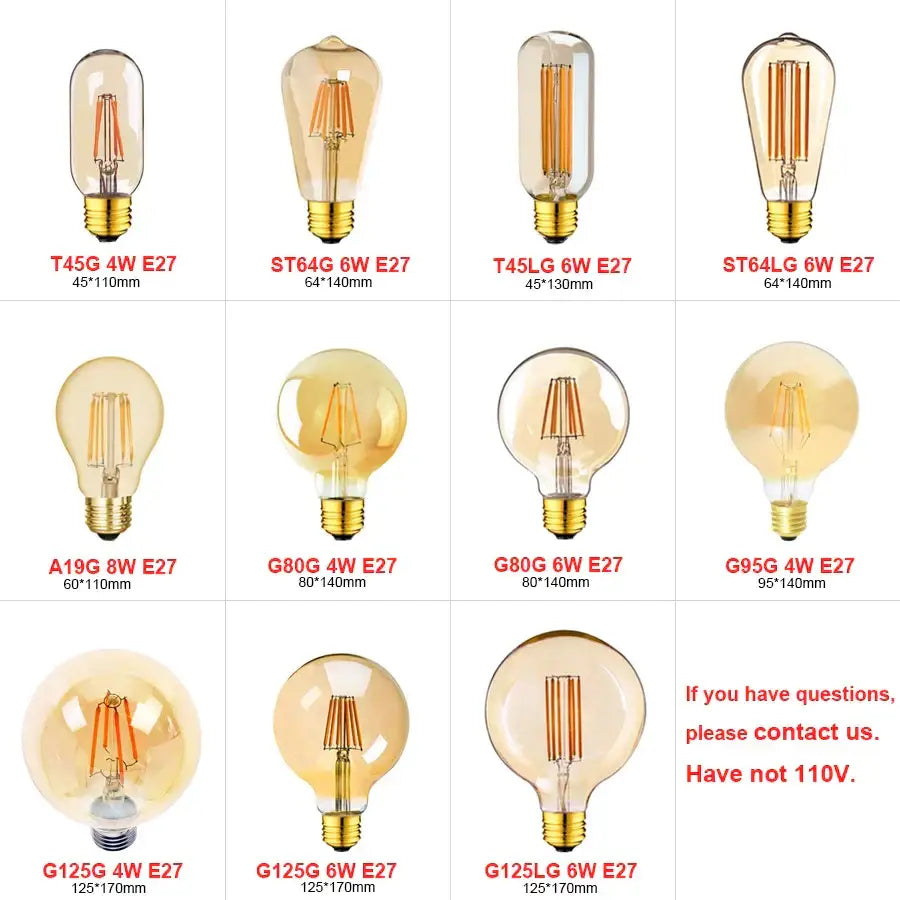 Amber Vintage Filament Bulb