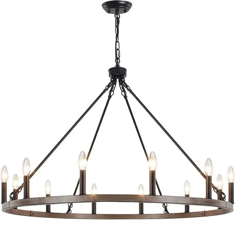Silver Iron Candle Chandelier