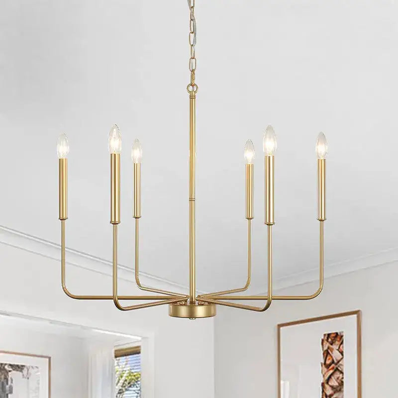 Silver Iron Candle Chandelier