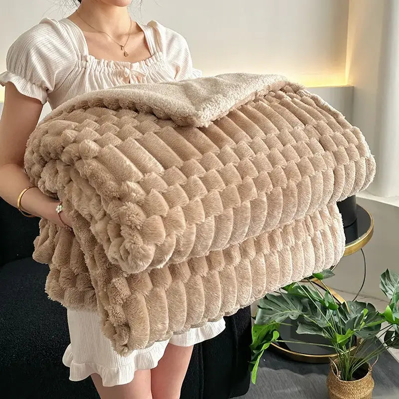 Lamb Plush Throw Blanket