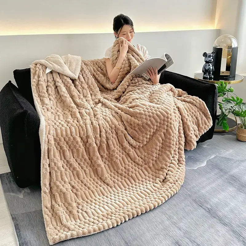Lamb Plush Throw Blanket