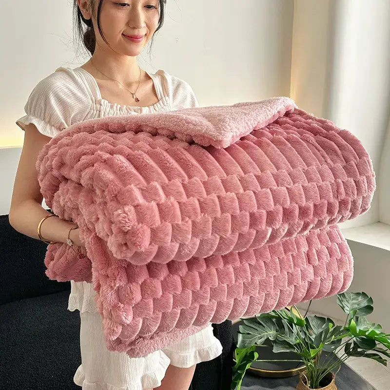 Lamb Plush Throw Blanket