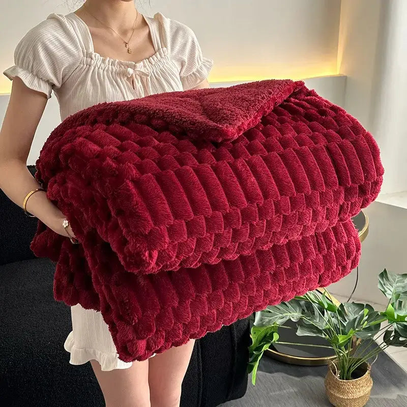 Lamb Plush Throw Blanket