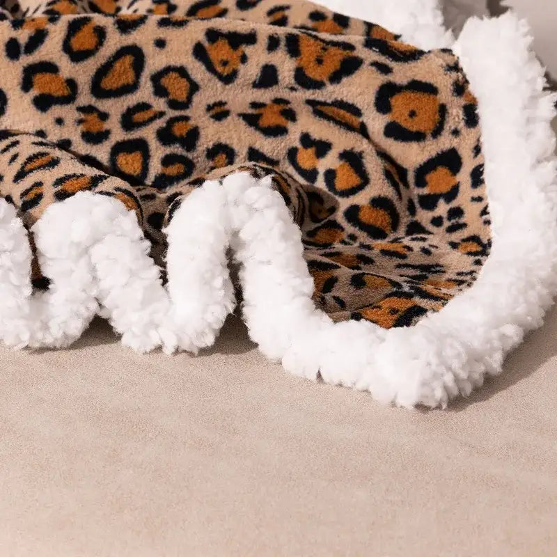 Leopard Print Coral Blanket