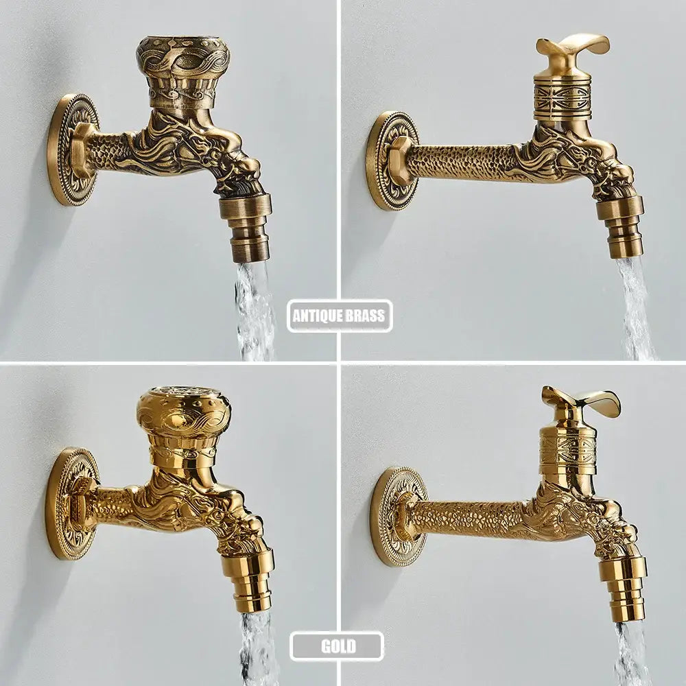 Antique Brass Dragon Faucet