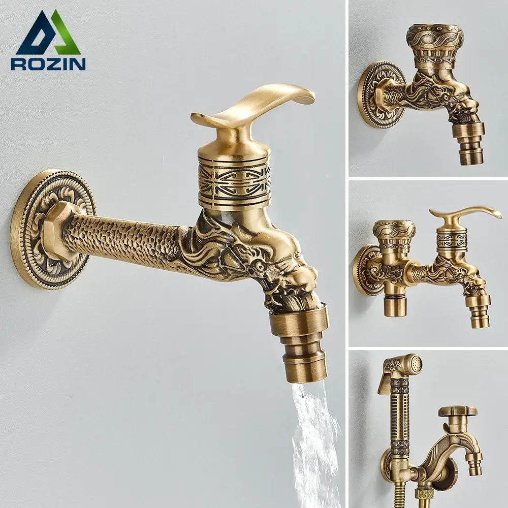 Antique Brass Dragon Faucet