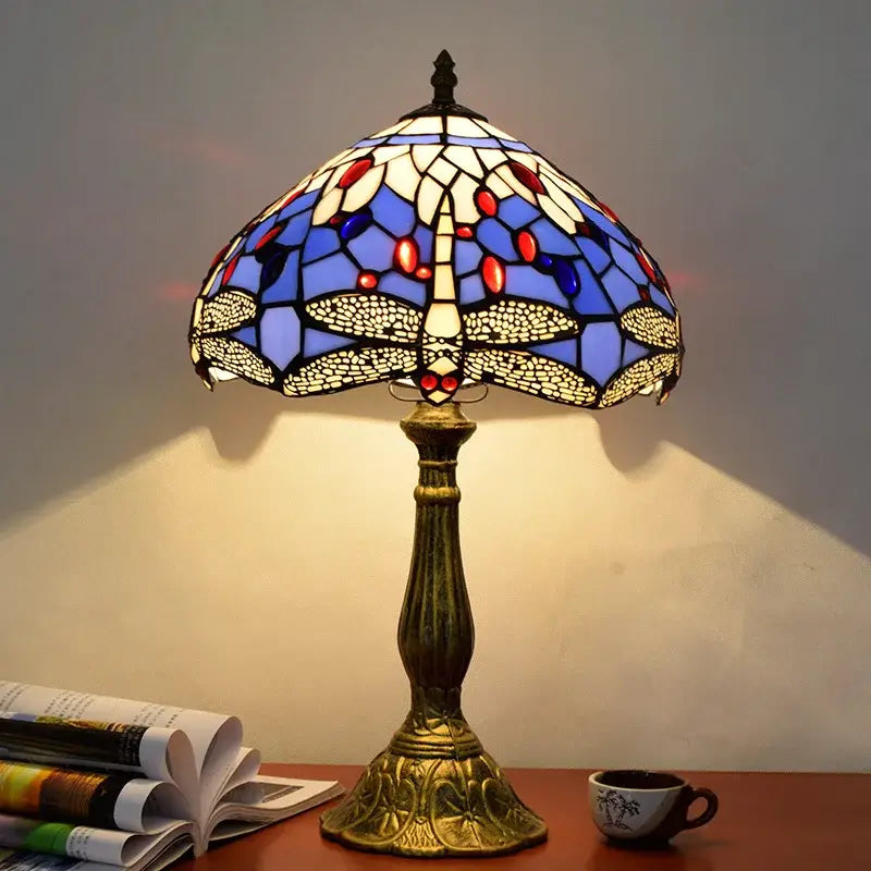 Dragonfly Stained Glass Lamp