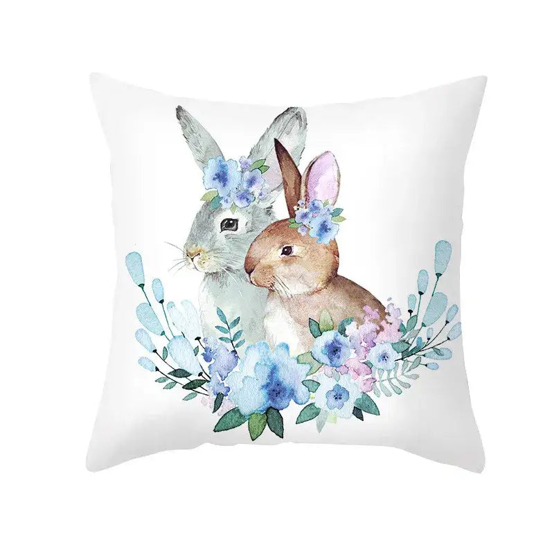 Floral Rabbit Pillowcase