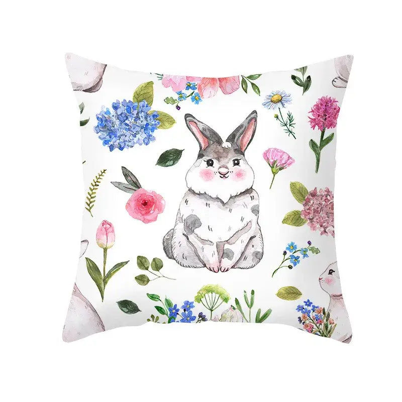 Floral Rabbit Pillowcase