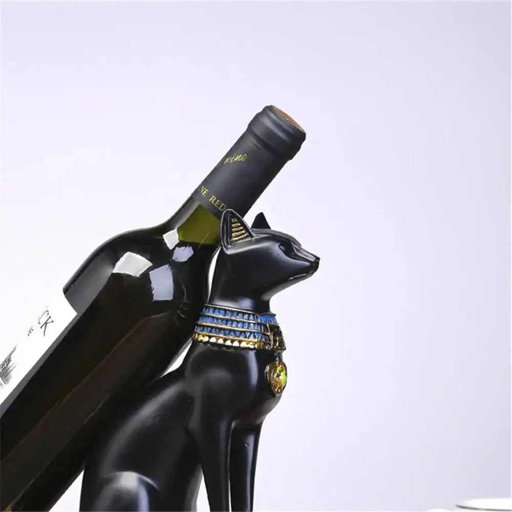 Black Gold Cat Bottle Holder