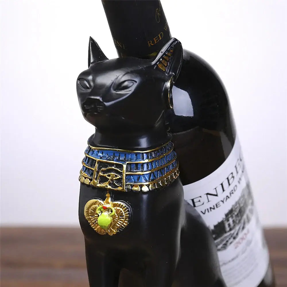 Black Gold Cat Bottle Holder