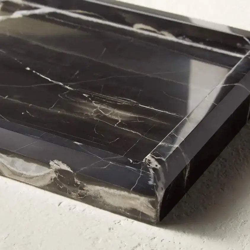 Black White Marble Tray