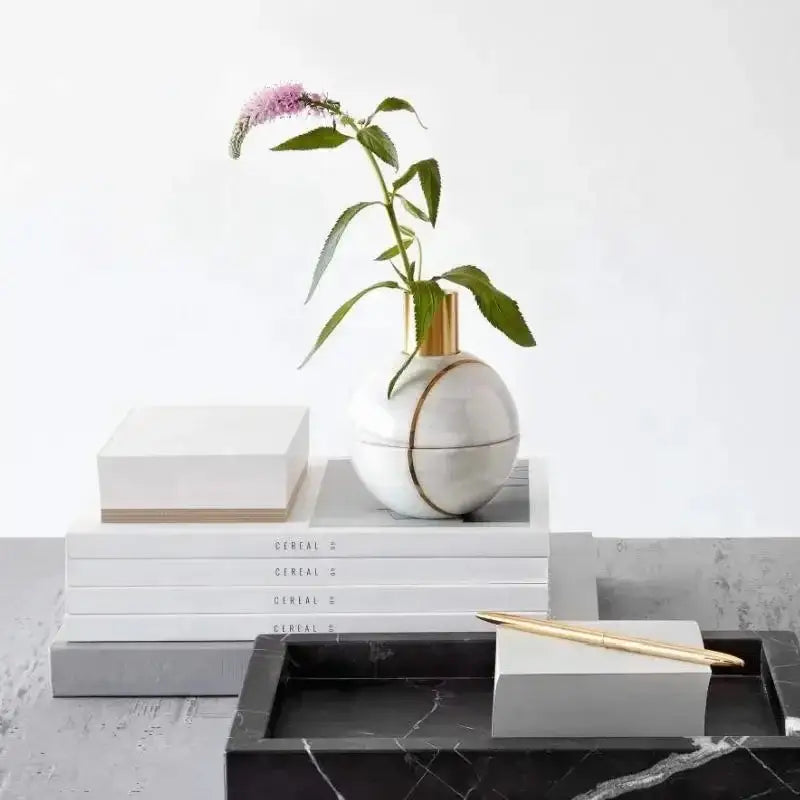 Black White Marble Tray