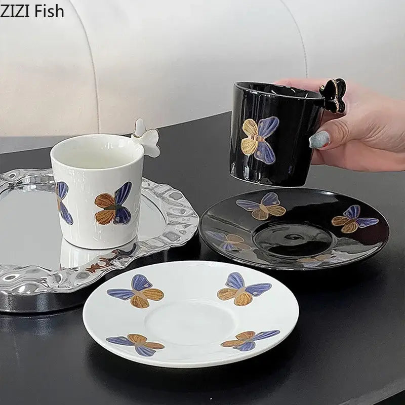 Black Butterfly Ceramic Set