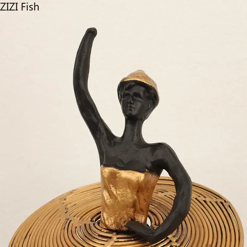 Gold Ballerina Sculpture