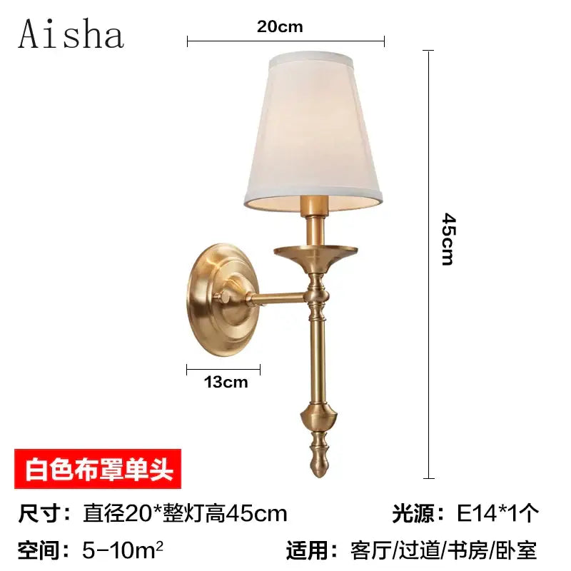 Black Gold Textured Shade Modern LED Wall Lamp