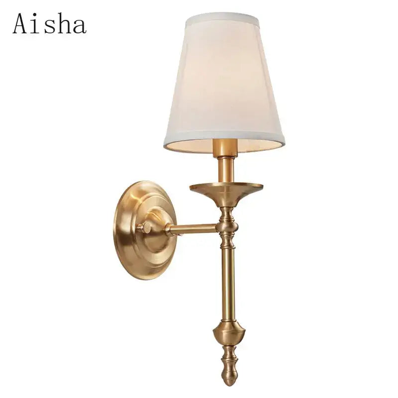 Black Gold Textured Shade Modern LED Wall Lamp
