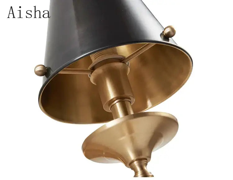 Black Gold Textured Shade Modern LED Wall Lamp