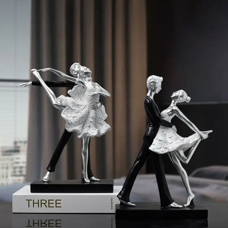 Black White Ballet Statue