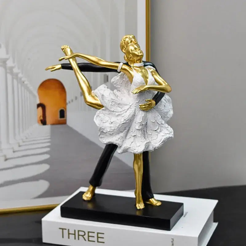 Black White Ballet Statue