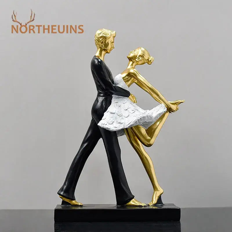 Black White Ballet Statue
