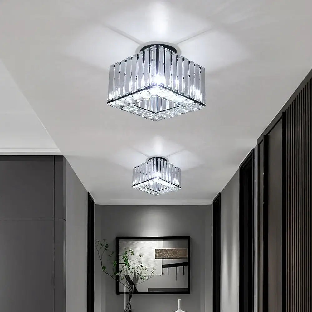 Brass Crystal LED Dining Area Pendant