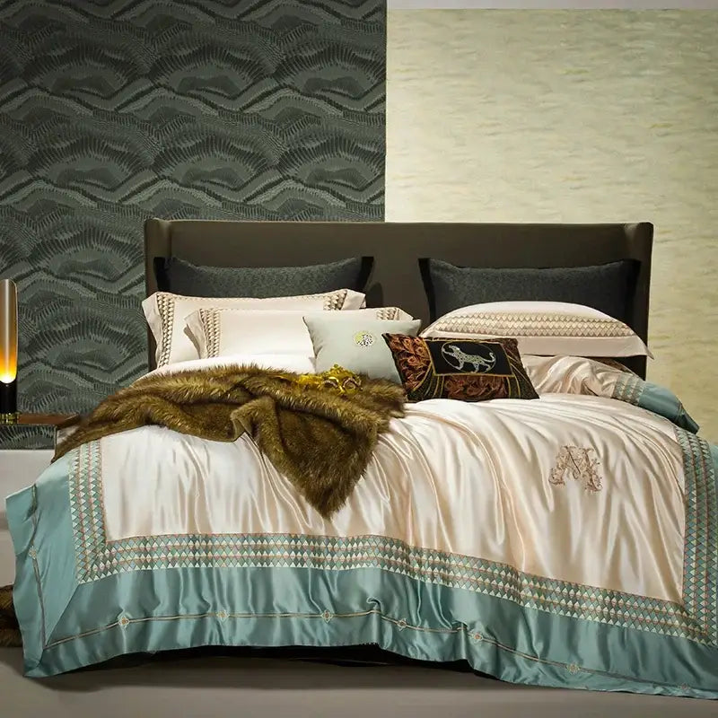 Teal Egyptian Cotton Bedding Set