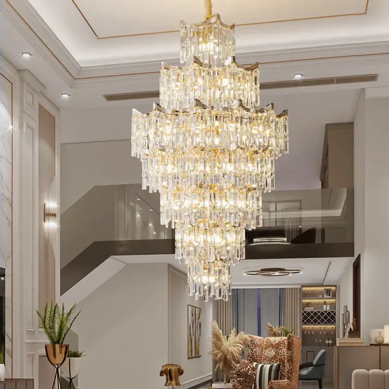 Gold Multi-Tier Crystal Light