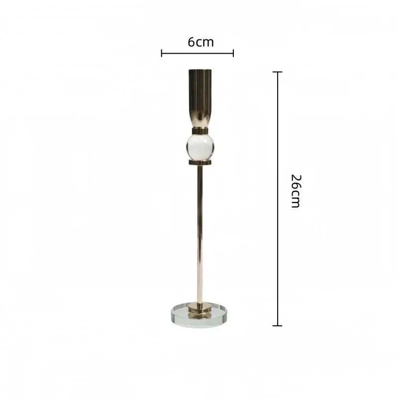 Gold Crystal Candlestick Set