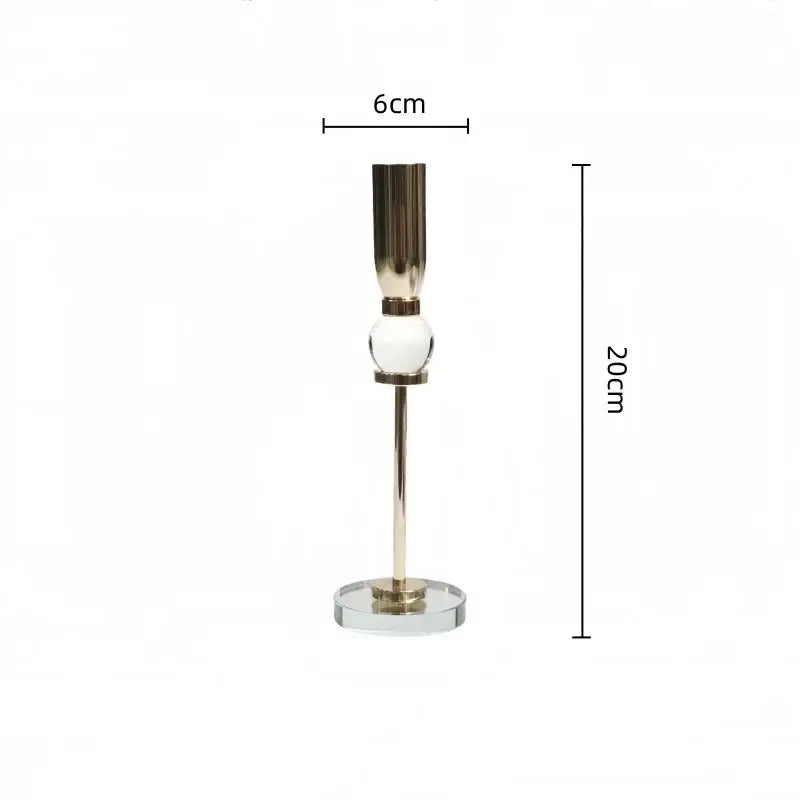 Gold Crystal Candlestick Set