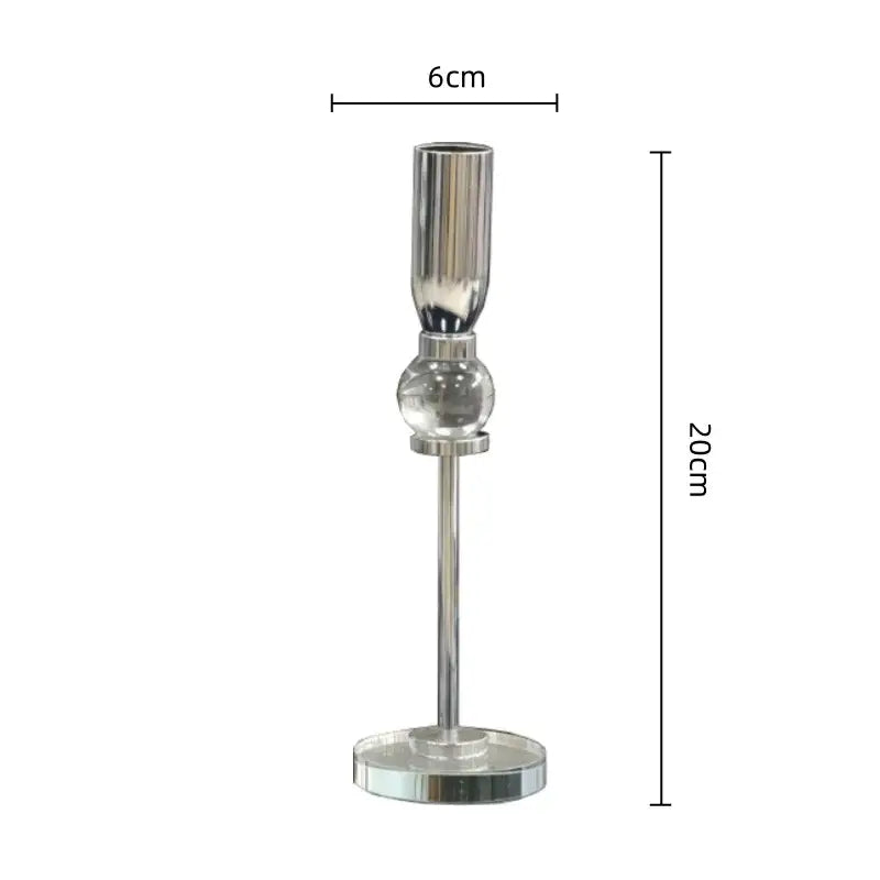 Gold Crystal Candlestick Set