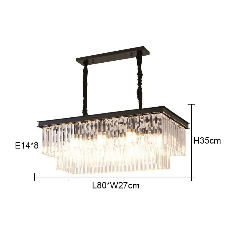 Gold Crystal 80cm Ceiling Chandelier
