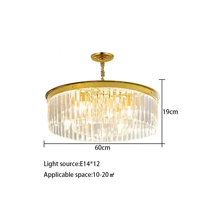 Gold Crystal 80cm Ceiling Chandelier