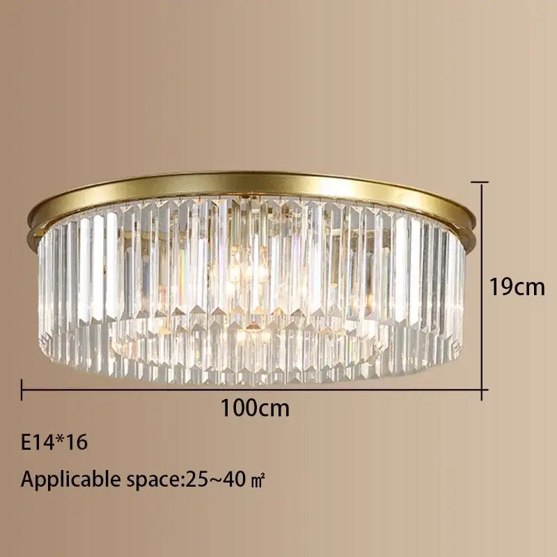 Gold Crystal 80cm Ceiling Chandelier