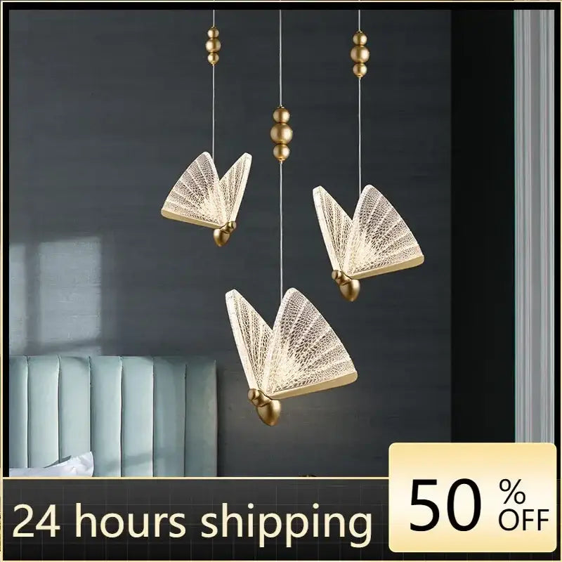 Gold Butterfly LED Pendant