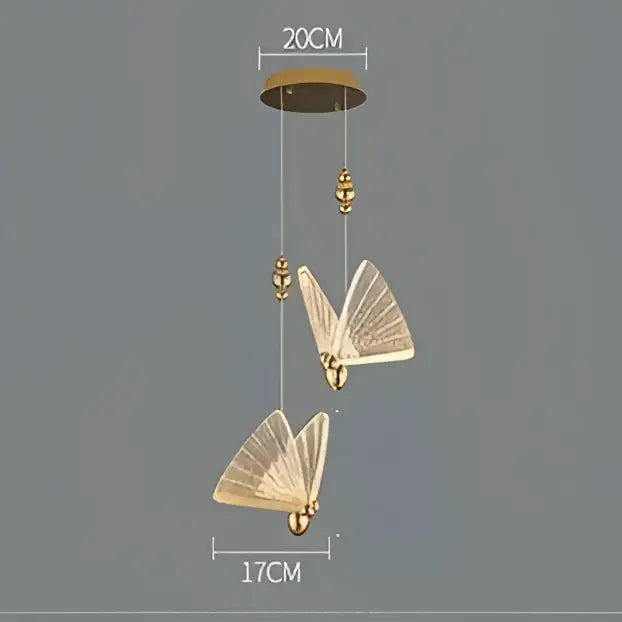 Gold Butterfly LED Pendant