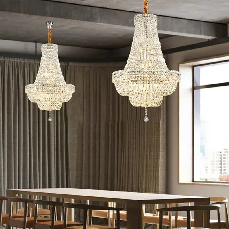 Chrome K9 Crystal Chandelier