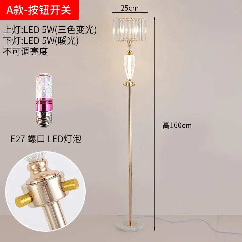 Gold Crystal 25cm Desk Lamp