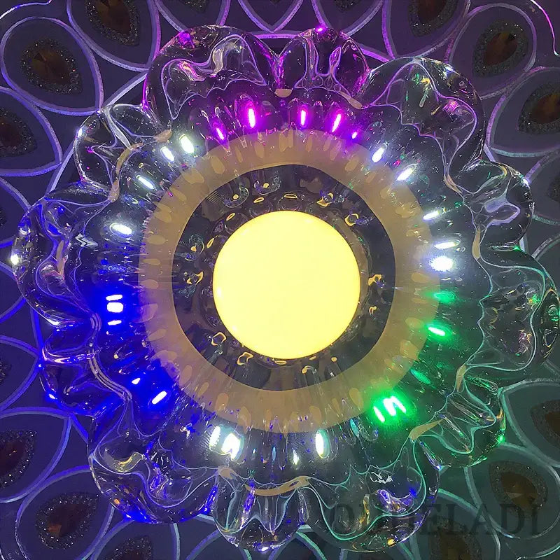 Gold Crystal Flush Mount Ceiling Light
