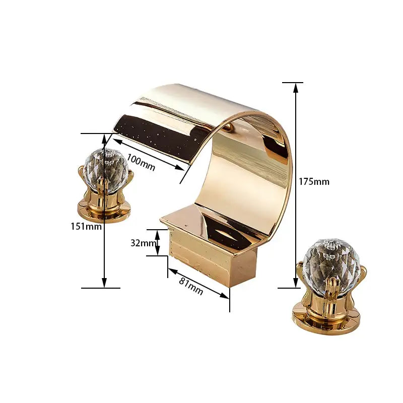 Gold Crystal Basin Faucet