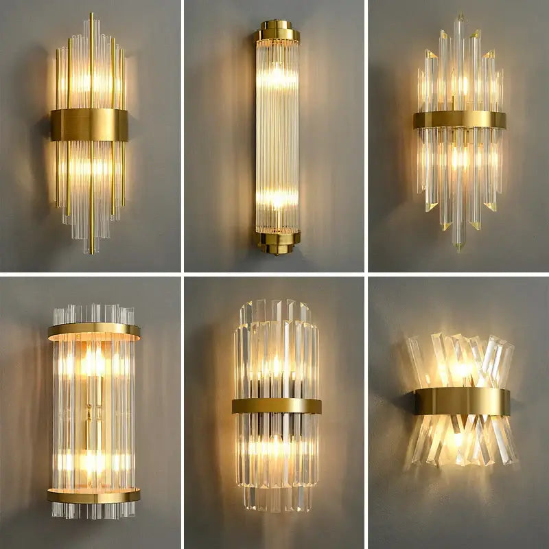 Gold Crystal 60cm Wall Sconce