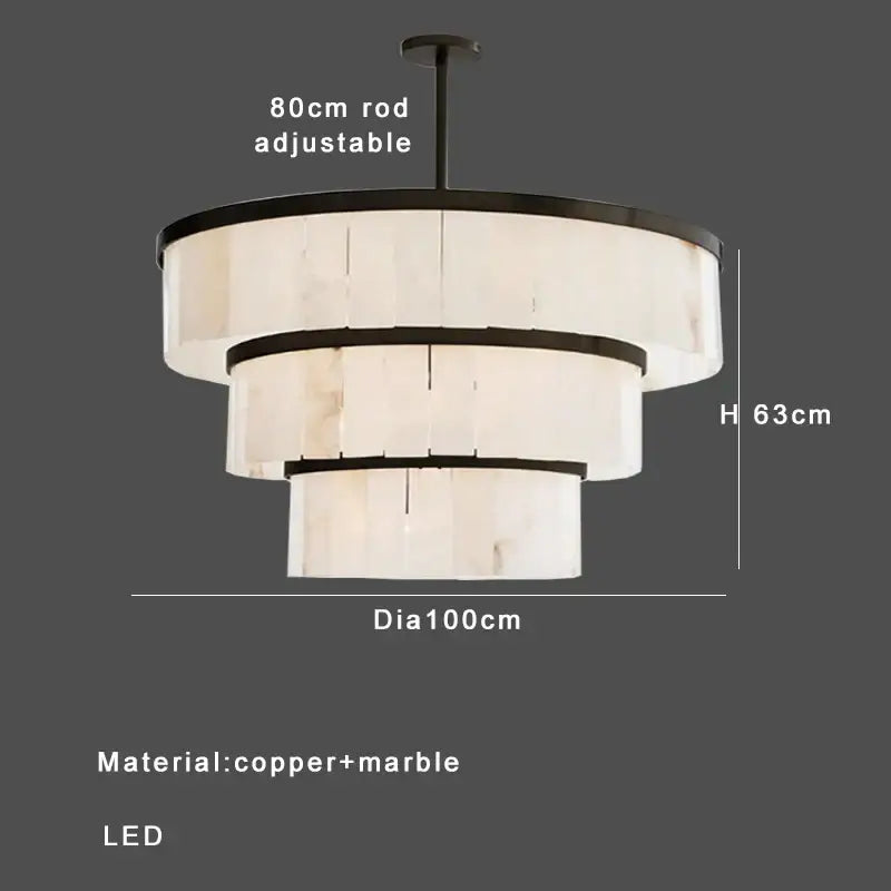 Gold Marble Pendant Light